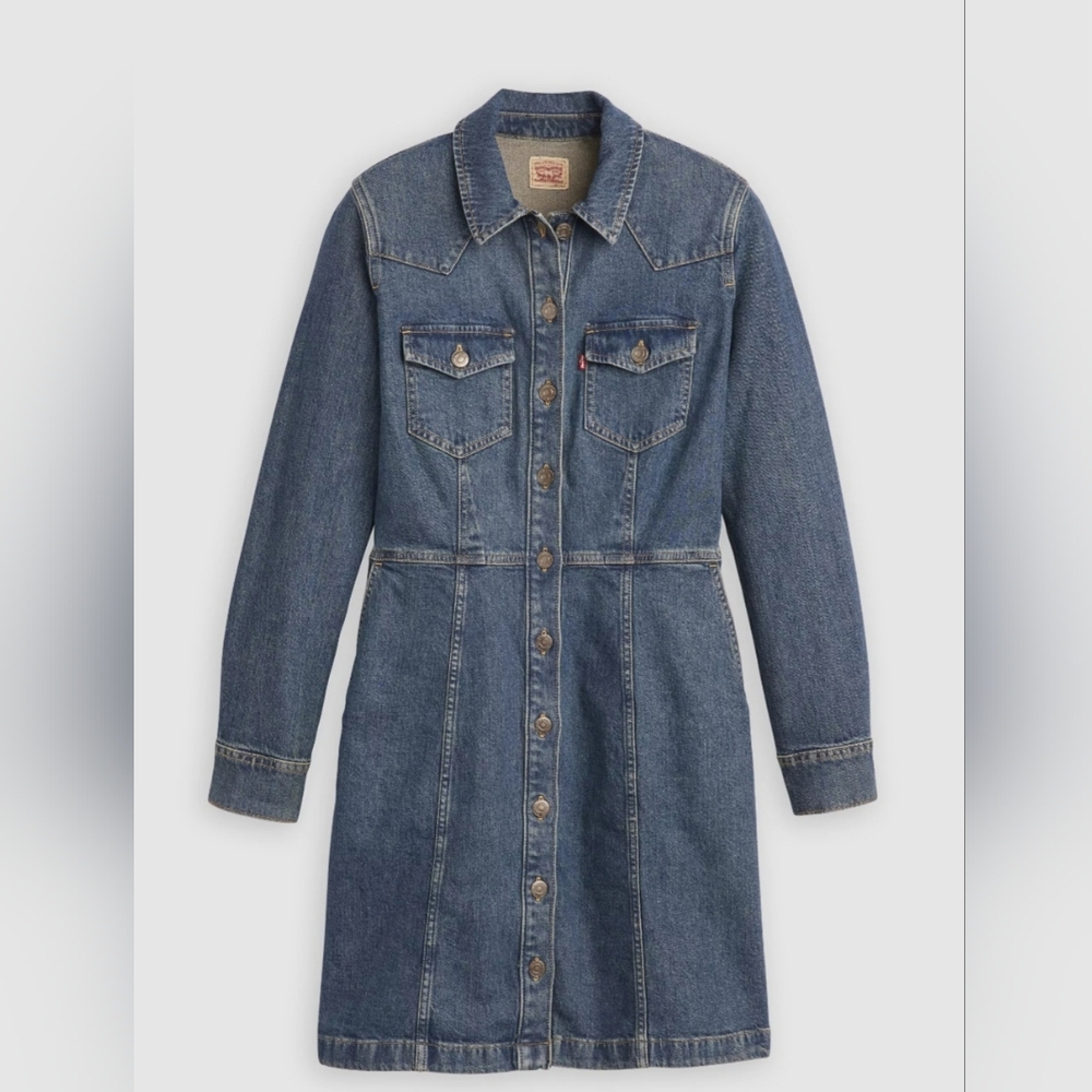 Levis Women's Denim Western Dress Size Small NWT